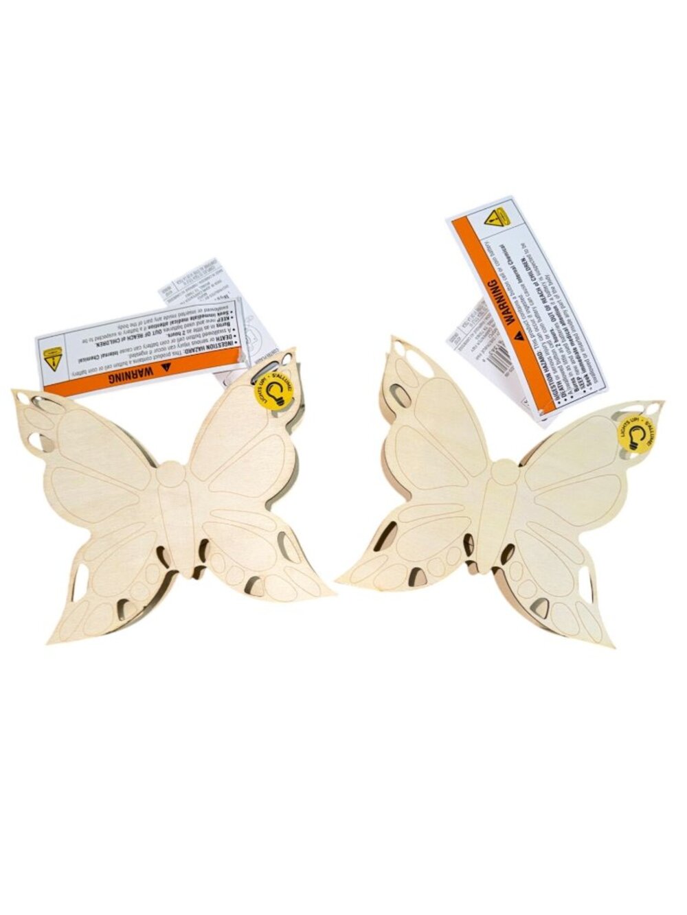 Make Market 6.25"x1"x6" Butterfly DIY LED Wood Tabletop Décor-New-2PC Lot